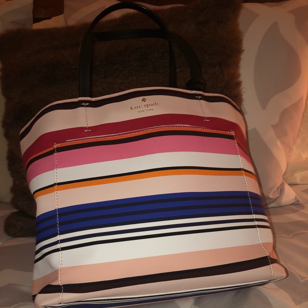 Kate Spade colorful striped mini tote